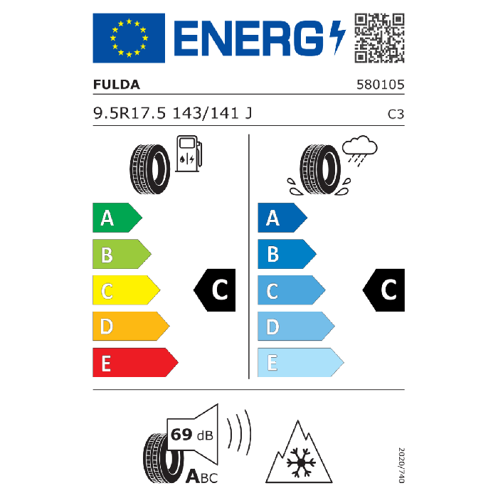 FULDA 9.5 R17.5 ECOTONN 143/141J M+S 3PSF TL